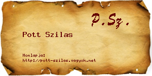 Pott Szilas névjegykártya